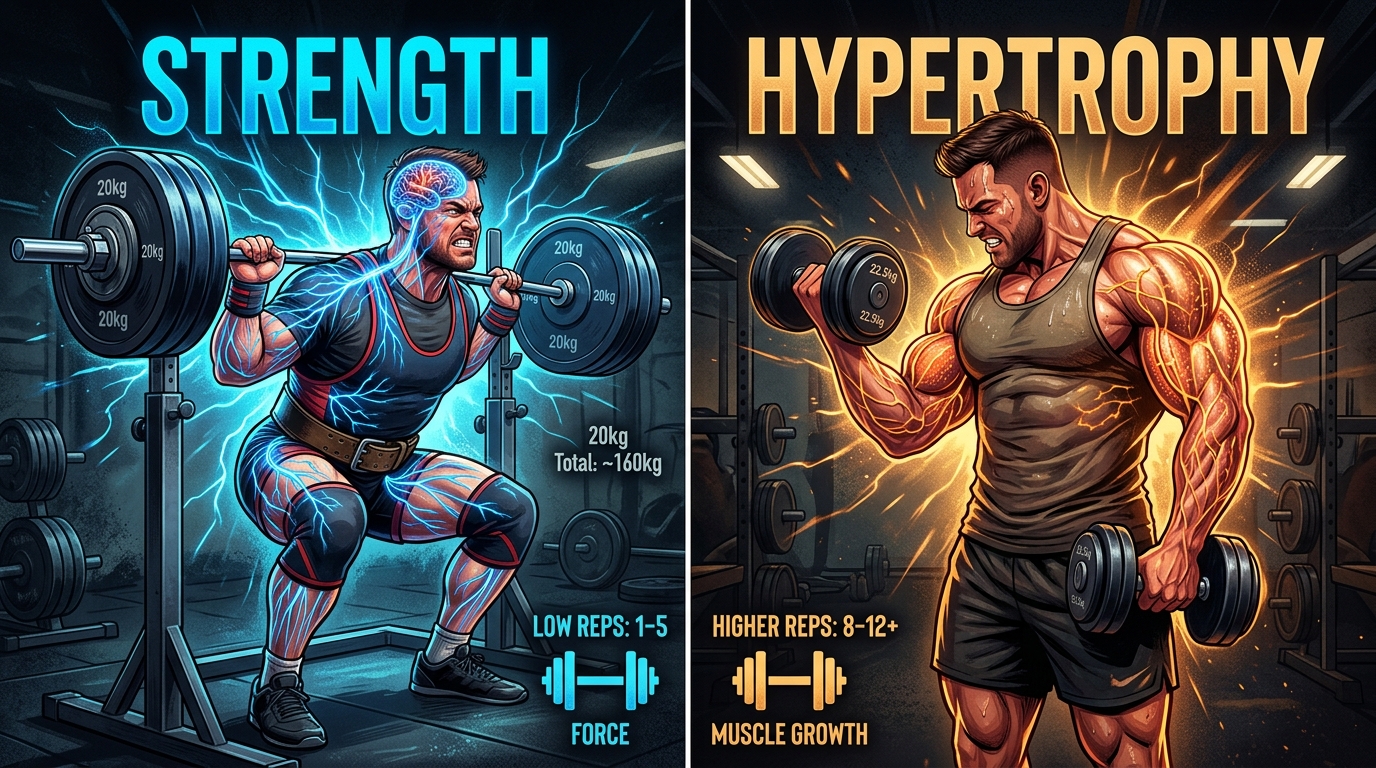 Strength vs Hypertrophy training comparison