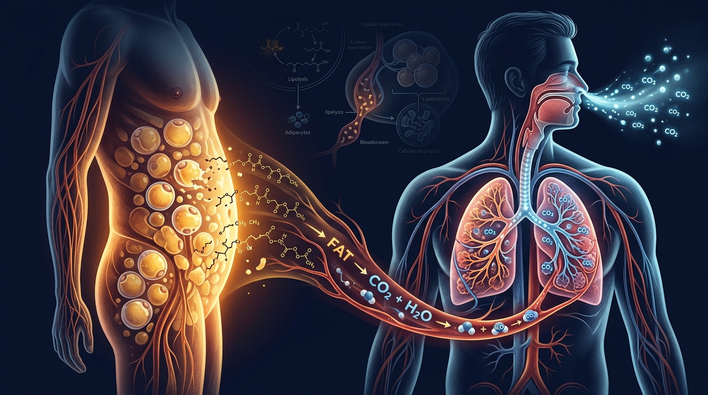 Fat loss through CO2 exhalation